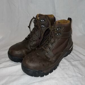 CARHARTT Mens Size 8 Waterproof Brown Work Boots